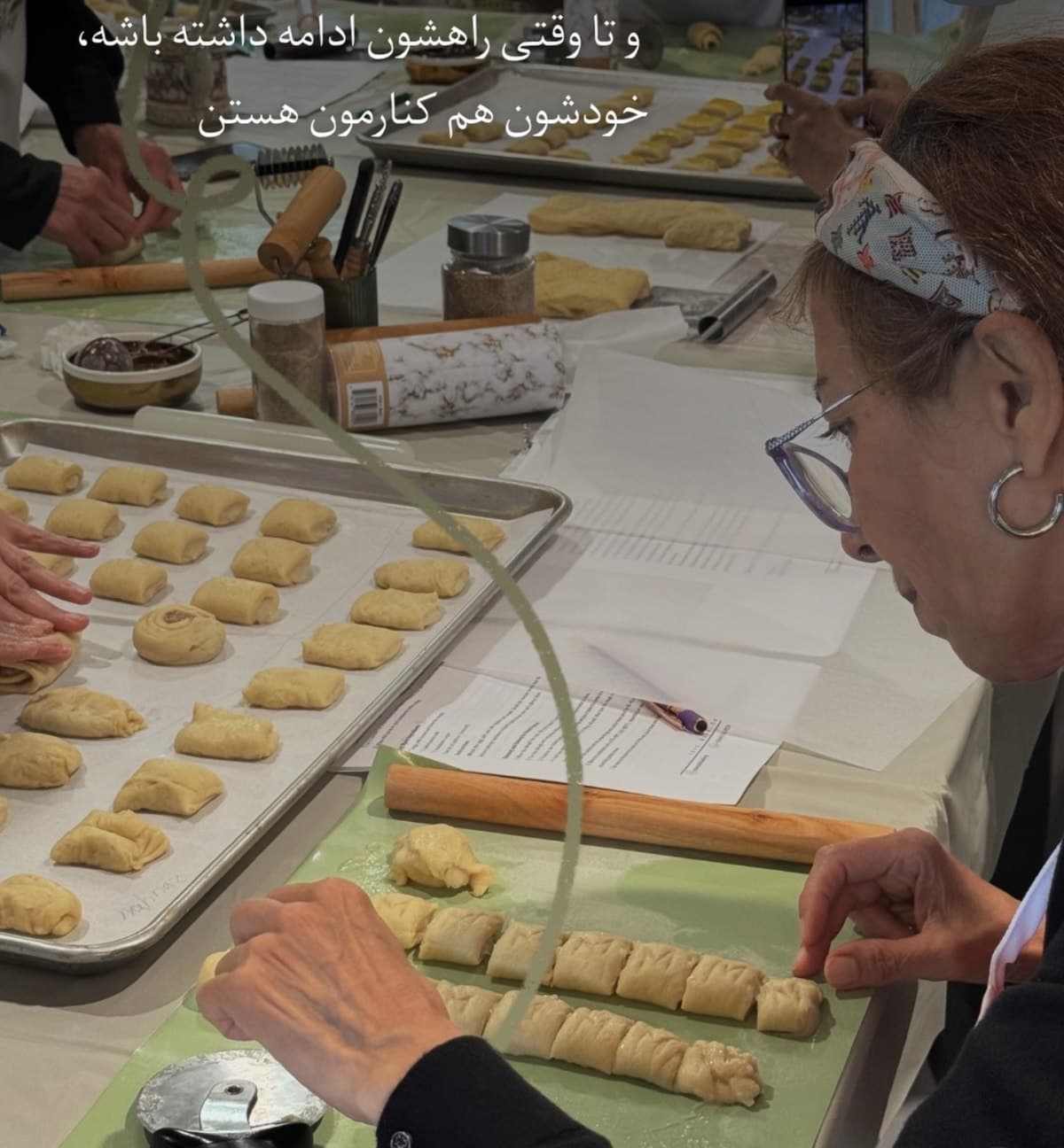 Saeedeh's story, part 10 of 11, written in Persian over a photograph from her kitchen